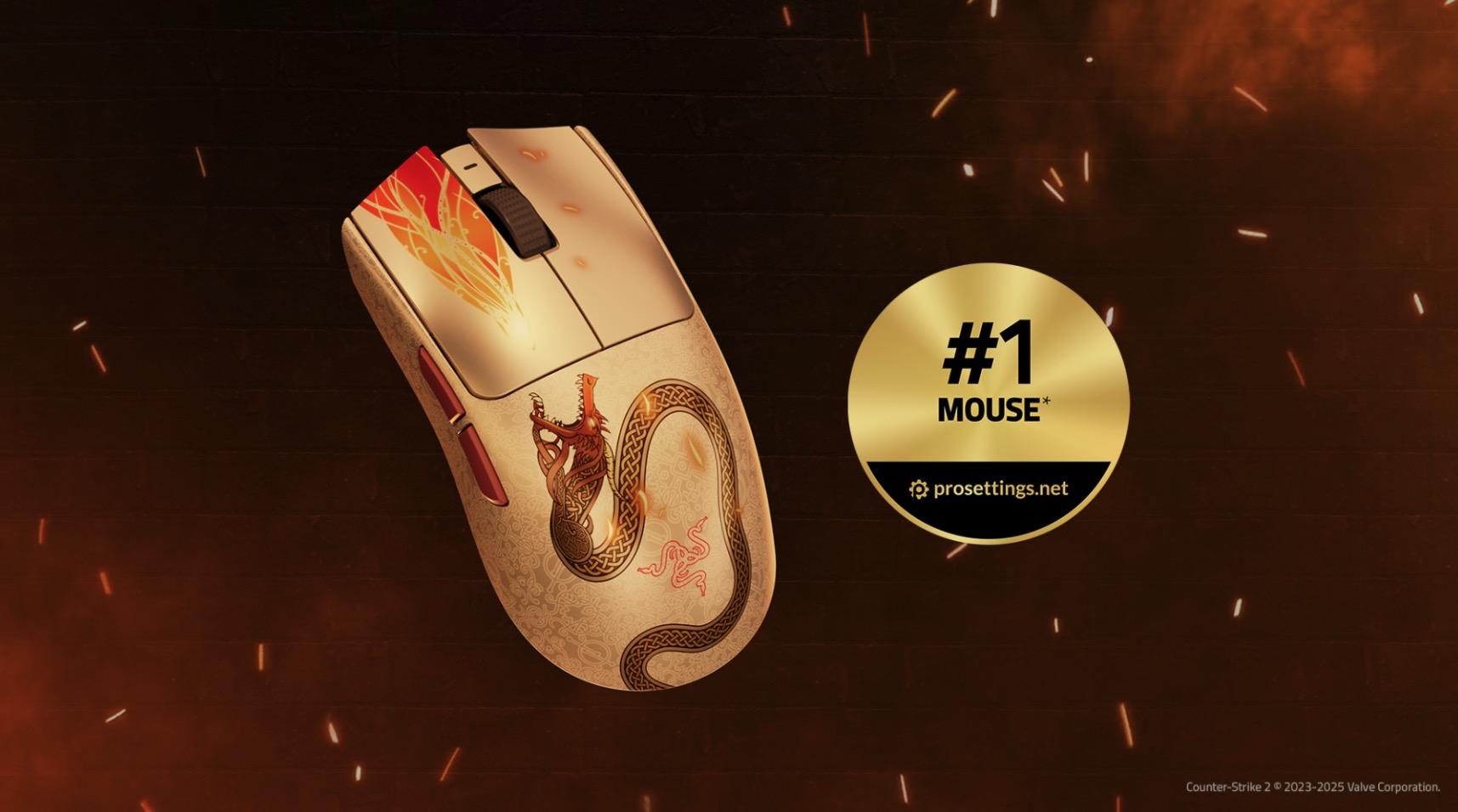 Chuột Viper V3 Pro CS2 Edition Chuột gaming nhẹ, độ chính xác cao với họa tiết Dragon Lore